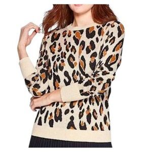 A NEW DAY BROWN & BLACK LEOPARD PRINT SWEATER SZ.XXL EUC.